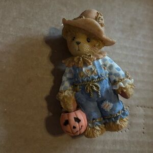 Vtg cherished teddies Enesco scarecrow “your smile is a treat” 884588